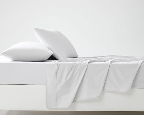 Linen Closet 4 Pcs 100% Cotton King Size Sheets Set, Light Gray, 400