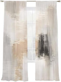 Modern Minimalist Semi Sheer Curtains 108 Inches Long Window