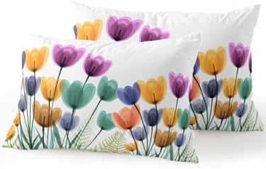 Outdoor Pillows Waterproof, Tulips Countryside Bedding Throw Pillows