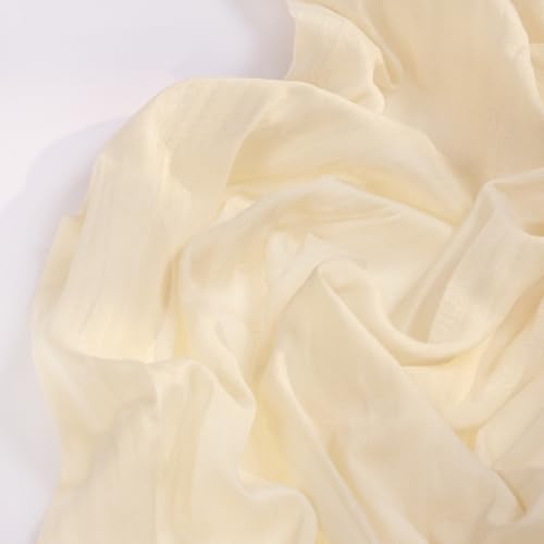 DeZerlor Beige Cheesecloth Table Runners 12 Pack Summer Boho Runners