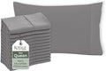 Royale Linens Grey Pillowcase Set of 12 - Queen 20"x30" Bed Pillow