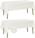 Fokitut 2 Pack Waterproof Rectangle Tablecloth, 60x102 Inch, Stain