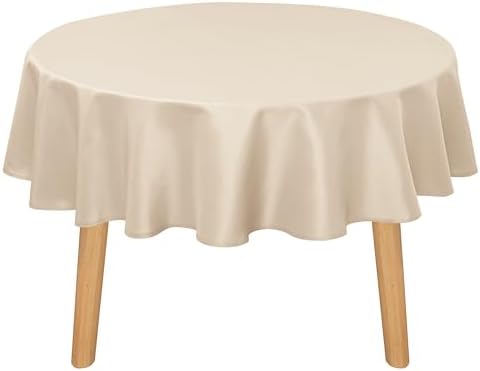 DWCN Round Tablecloth 70 Inch - Waterproof & Stain Resistant