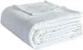 Simple&Opulence 100% Cotton Waffle Weave Blanket, King Size 104"×90"