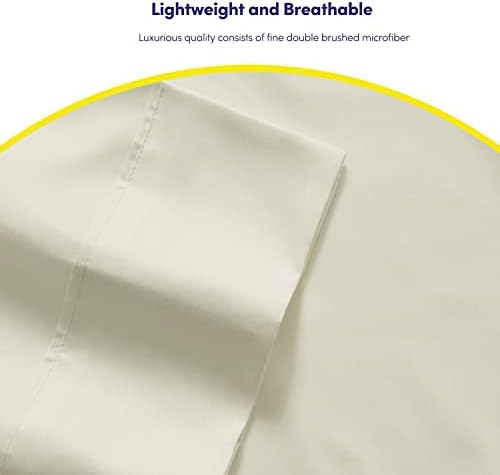 Twin Sheets Set – 4-piece Extra Deep Pocket Bed Sheets with Built-in