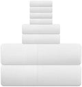 ELITE 8-Piece Zero Twist Cotton Bath Towel Set – 100% Cotton Luxury