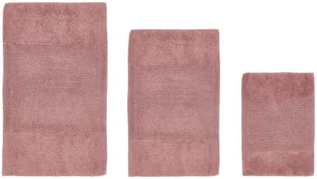 Better Trends 3 Piece Bathroom Rug Set 100% Cotton Non-Slip Washable