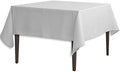 LinenTablecloth 70-Inch Square Polyester Tablecloth Silver