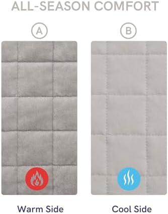 YnM Velvet Weighted Blanket, Ultra-Soft Heavy Bed Blankets, Heavy