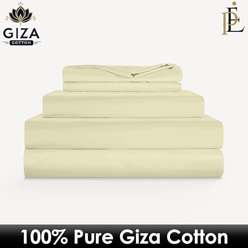 Ivory Color, Split King Sheets Set for Adjustable Split Bed