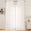 LIVEKID Ivory Sheer Curtains 108 Inches Long 2 Panels - Light