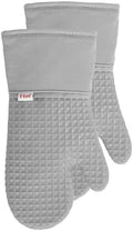 T-fal Waffle Silicone Oven Mitt Set, Softflex, Non-Slip Grip, Heat