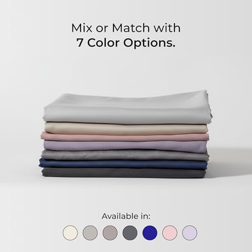 NEST and NOOKS 100% Cotton Sateen Twin XL Flat Sheet, Beige Gray