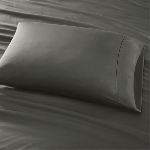Pemberly Row 800 Thread Count Cotton Blend Sateen Sheet Set, Charcoal