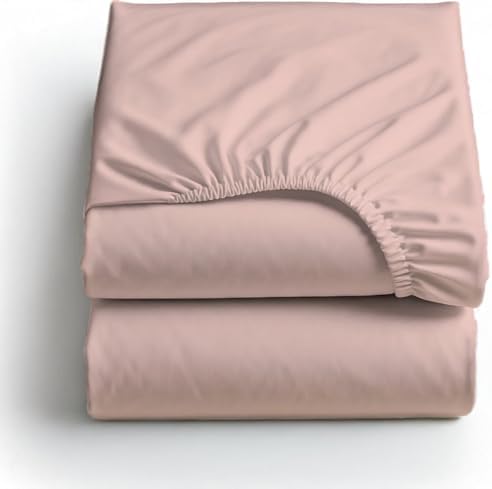 2-Pack Fitted Sheet Twin XL, Pure Cotton Percale Weave Fitted Bottom