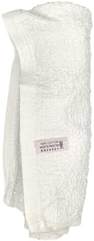 White Cotton Bar Mop Rags, 17 x 20 in, 24 oz/Dozen, 48 Pack
