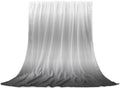 Flannel Fleece Blanket 60" x 80", Grey Ombre Microfiber Cozy Soft