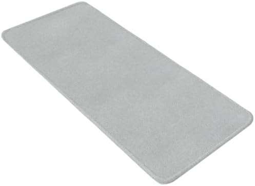 Gray Solid Color Bathroom Runner Rugs Non Slip Washable Absorbent