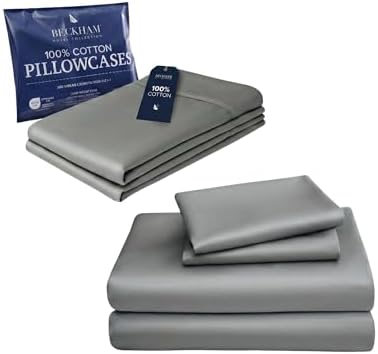 Beckham Hotel Collection King Sheet Set 100% Cotton, 500TC Sateen, 4