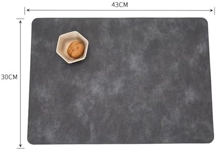 8 PCS Dining Room Placemats Rectangle, 11.82 x 16.93 Inches PU Leather