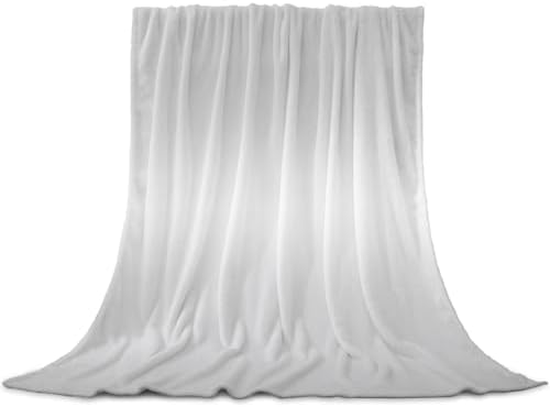 Flannel Fleece Blanket 60" x 80", Grey Ombre Microfiber Cozy Soft