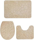3PCS/Set Bath Mats Soft Quick Dry Bathroom Soft Rugs Water Absorption