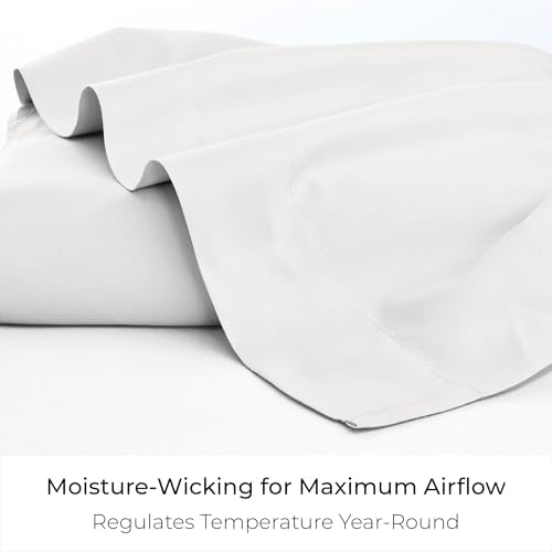 Mellanni California King Size Flat Sheet - Iconic Collection Bedding