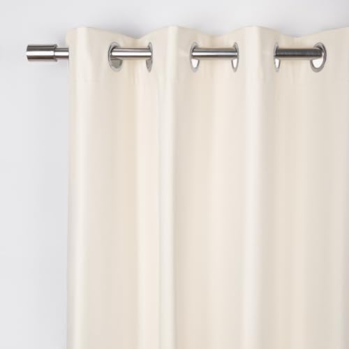 Home Fashion Max Total Blackout Set of 2 Linen Textured Curtains