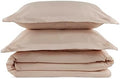 Queen (90 x 90) Zipper Closure Beige Duvet Cover with Envelope Closure