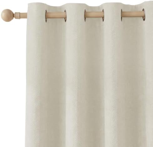 Blackout Curtains for Bedroom 108 inch Curtains,2 Panels,Beige