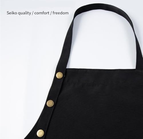 Canvas Aprons for Women Men with Pockets Adjustable Straps Canvas