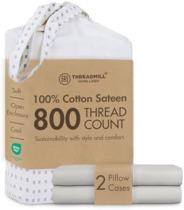 Threadmill Home Linen Standard Pillowcases - 800 Thread Count Sateen