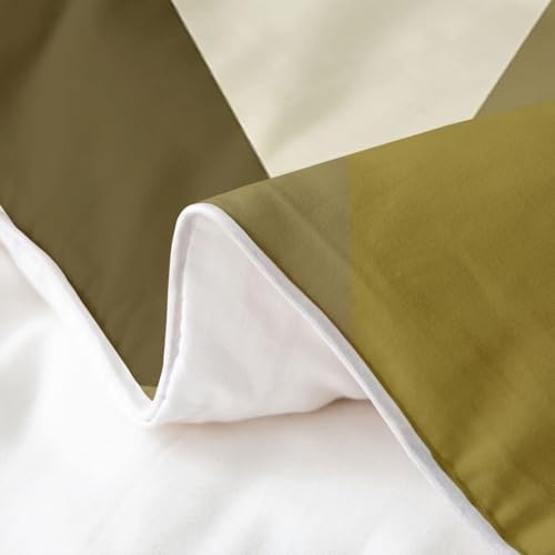 Feelyou Geometric Duvet Cover 100% Cotton King Size Boys Girls Brown