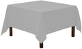 Gee Di Moda Square Tablecloth - 52 x 52 Inch Silver Table Cloth for
