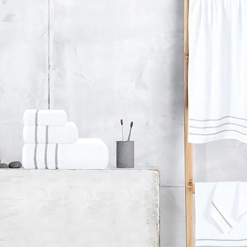 MyOwn Ultra Soft 6 Pack Cotton Towel Set, Contains 2 Bath Towels 28x55