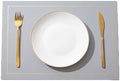 6 Piece Placemats for Dining Room, 11.82 x 16.93 Inches Leather Heat