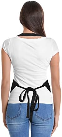 DALIX Apron Commercial Restaurant Home Bib Spun Poly Cotton Kitchen