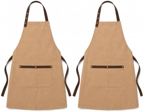 Waitress Apron with Pockets, Water Resistant Apron, Bib, 2 Pack