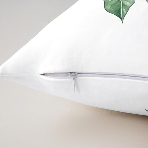 jejeloiu Kids Tropical Leaves Cushion Case Leaf Pattern Throw Pillow