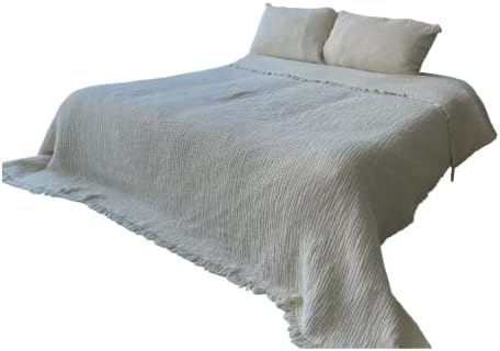 100% Cotton Muslin Throw Blanket, 4 Layers Bedspread, Soft Turkish