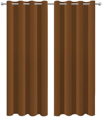 2 Panels Blackout Curtains Room Darkening Window Drapes Window