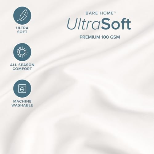 Bare Home Deep Pocket Fitted Sheet (Queen - 22" Pocket, Antique White)
