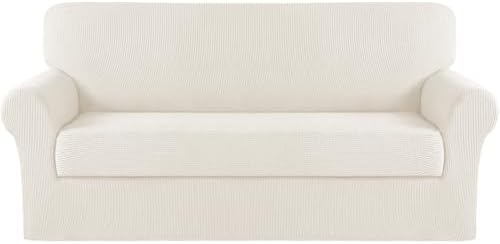 Turquoize Stretch Sofa Slipcover 2 Pieces Sofa Cover Couch Cover for 3