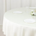EfavormartFire Retardant 90" Round Scuba Polyester Tablecloth – Ivory