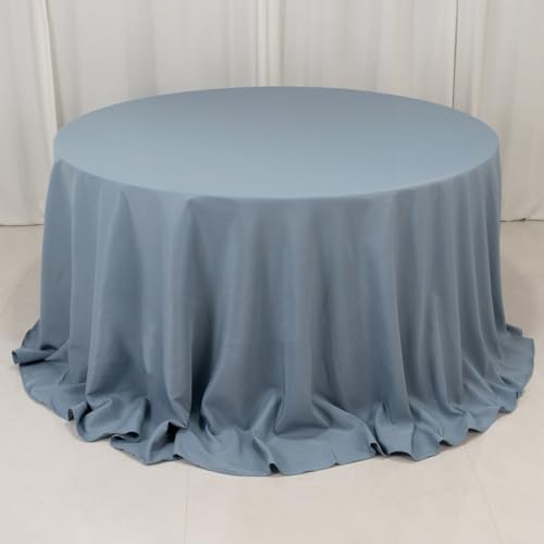 Balsa Circle 90 inch Nude Round Premium Polyester Tablecloth Fabric
