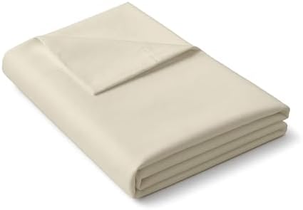 Ivory Queen Flat Sheet Only, Soft 100% Cotton Top Sheets