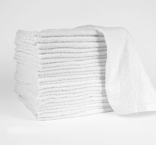 Towel Supercenter Bar Towels Bar Mops 15X18 20oz/Dozen All White 100%