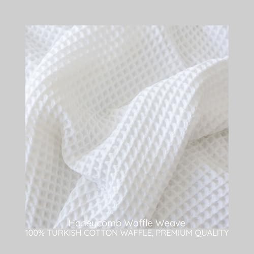 Waffle Blankets (White, King Size 95 x 110 Inch)