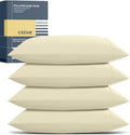 THREAD SPREAD 100% Egyptian Cotton Pillow Cases Queen Size Set of 4