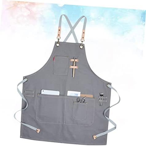 Nordic Adjustable Canvas Pockets with Apron Halter Industrial Style